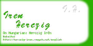 iren herczig business card