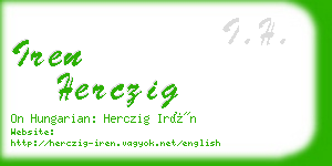 iren herczig business card